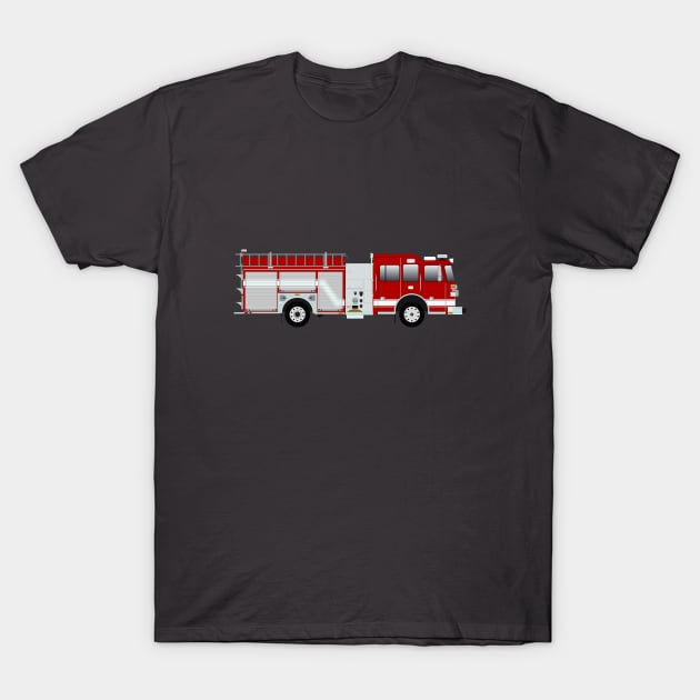 Red Fire Engine T-Shirt by BassFishin